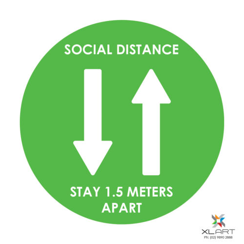 XLART DTS Covid19 Covid Floor Stickers Decals Social Distancing Sydney Melbourne Australia social distance stay apart