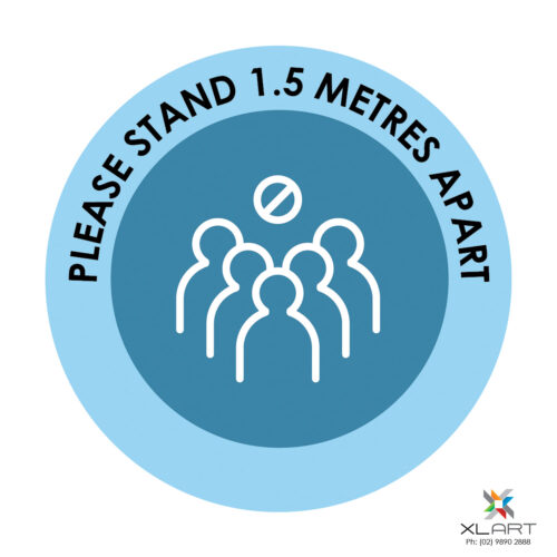 XLART DTS Covid19 Covid Floor Stickers Decals Social Distancing Sydney Melbourne Australia please stand metres apart