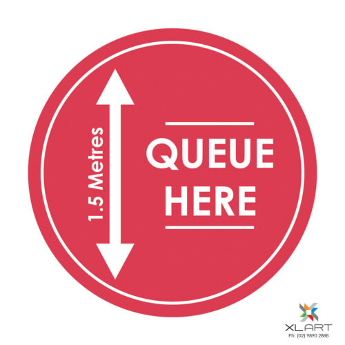 XLART DTS Covid19 Covid Floor Stickers Decals Social Distancing Sydney Melbourne Australia queue here