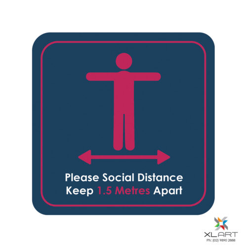 XLART DTS Covid19 Covid Floor Stickers Decals Social Distancing Sydney Melbourne Australia Please Social distance