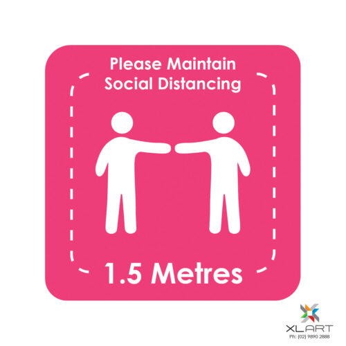 XLART DTS Covid19 Covid Floor Stickers Decals Social Distancing Sydney Melbourne Australia please maintain social distancing