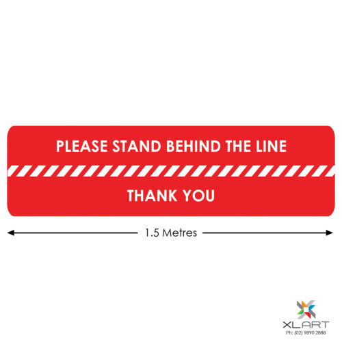 XLART DTS Covid19 Covid Floor Stickers Decals Social Distancing Sydney Melbourne Australia Stand Behind The Line