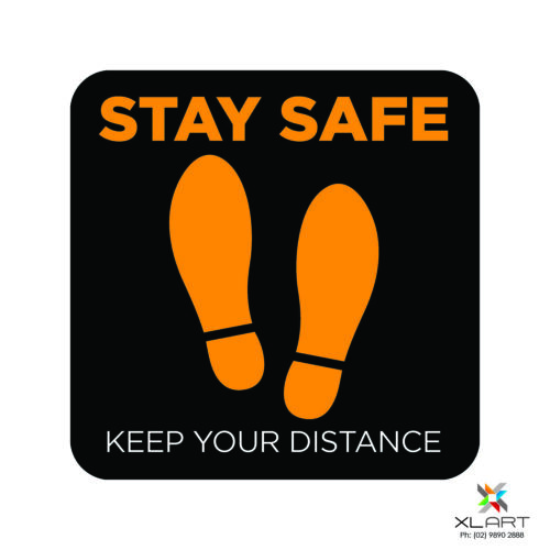 XLART DTS Covid19 Covid Floor Stickers Decals Social Distancing Sydney Melbourne Australia thank you