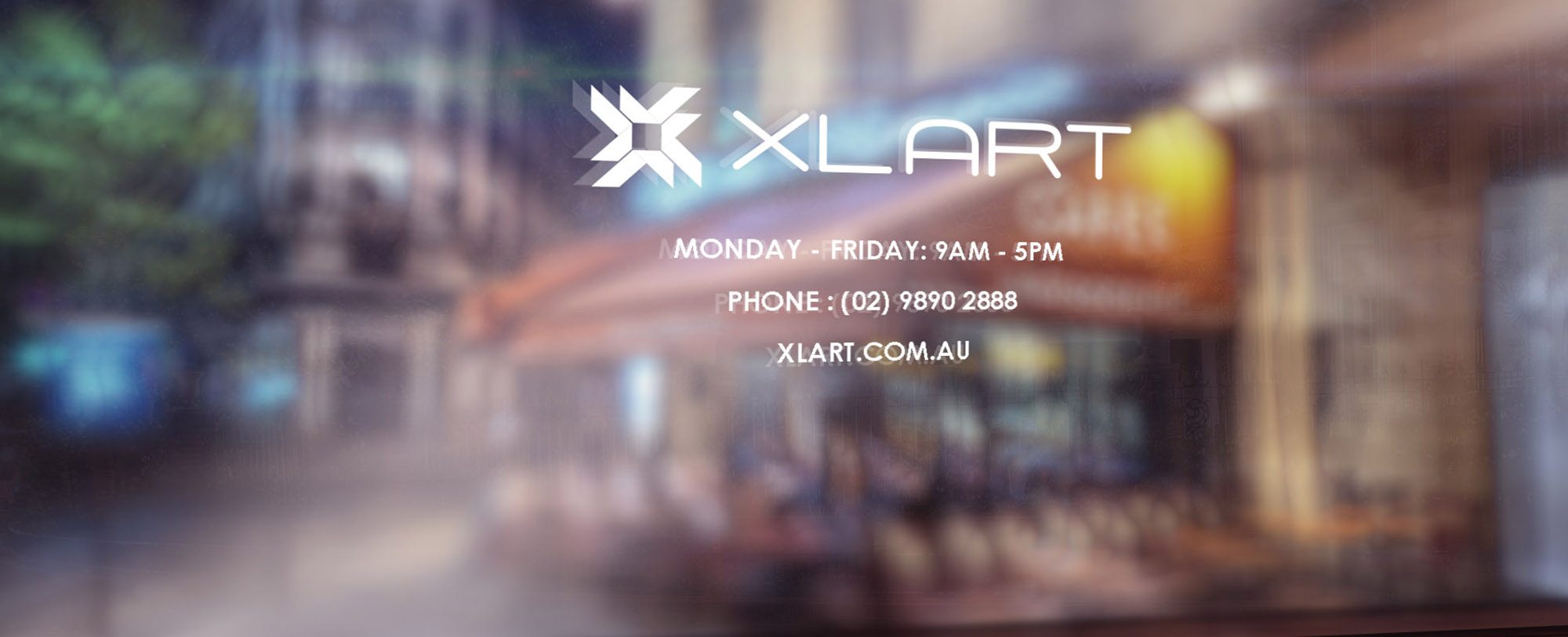 XLART windows covering large formt wide wall murals wall covering decals sydney australia wallpaper DTS Parramatta shopping shops display window header